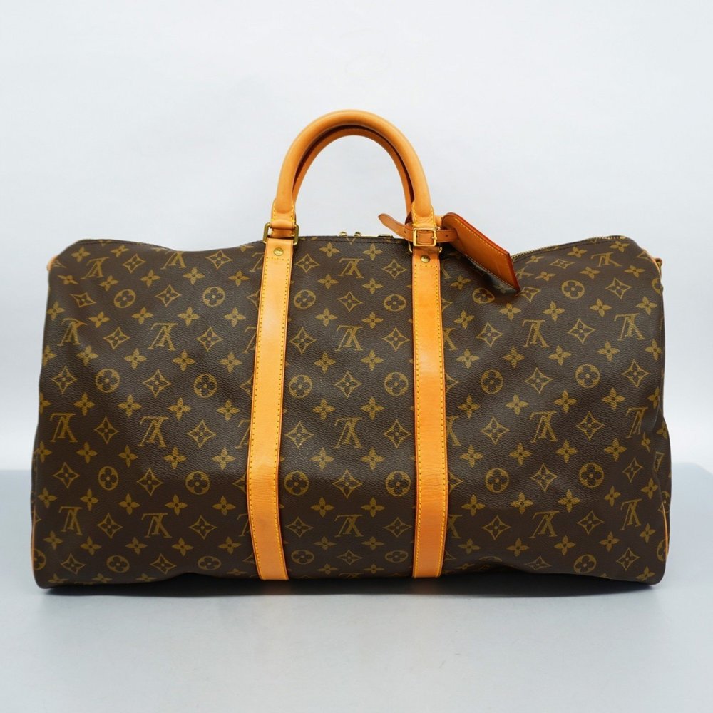 Louis Vuitton Boston Bag Monogram Keepall Bandouliere 55 M41414 Brown Men's W... - Picture 16 of 16